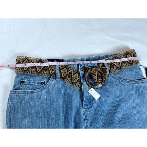 VTG Bill Blass Mens Bermuda Jeans Shorts Stretch Mid Rise Flat Front Blue SZ 10P - Picture 3 of 11